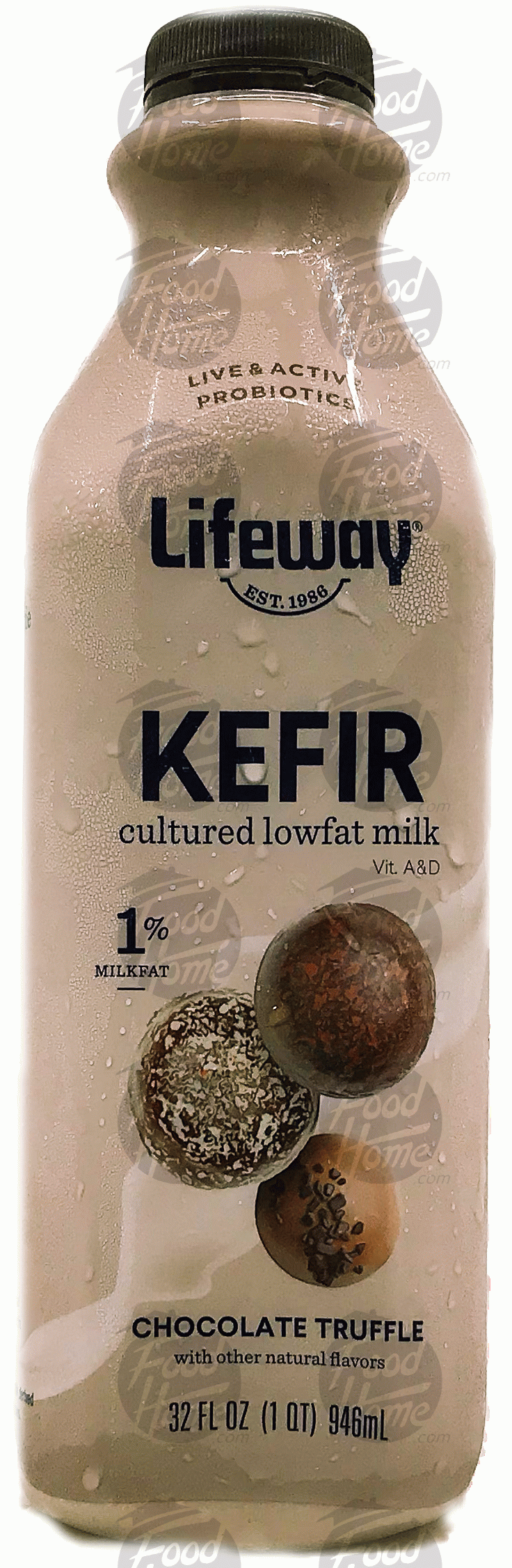 Lifeway Kefir  chocolate truffle cultured lowfat milk, 1% milkfat, plastic bottle Full-Size Picture